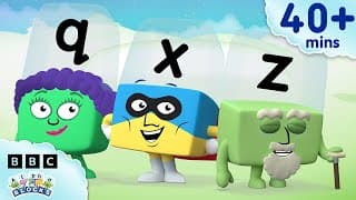 Trickly Letters for Kindergarten - Q X Z  | Learn to Read and Spell for Kids | Alphablocks