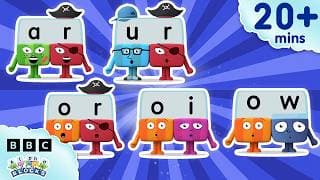 Letter Teams AR OR UR OI OW | Lesson Seventeen - Phonics Made Easy for Kids | Alphablocks
