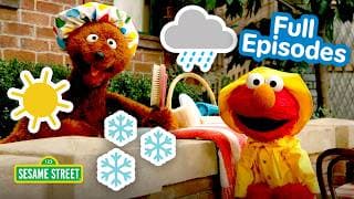 Play Time with Elmo in Rain, Snow, and Sun! 🌧️❄️☀️| 1.5 HOURS of FULL Episodes | Sesame Street