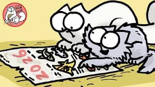 Simon's Cat 2026 Bingo Card - Caturday Film Club