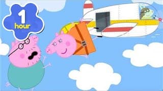 Daddy Pig FALLS Out of Airplane! 🪂 Peppa Pig Full Episodes | 1 Hour of Kids Cartoons