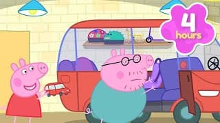 Brand NEW Family CAR! 🚗 Peppa Pig Full Episodes | 4 Hours of Kids Cartoons