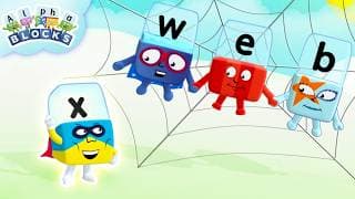 Alphablock X Rescues the Alphamortals 🦸 | Learn to Read and Spell for Kids | Alphablocks