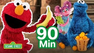 Elmo's Fruit Salad and Veggies Songs! 🍎🍌🥕🥦| 90 Mins | Sesame Street