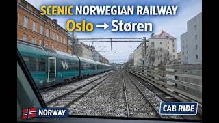 Oslo – Støren | Norwegian Train Cab Ride Through Winter | Real-Time Railway
