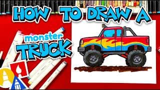 How To Draw A Cool Monster Truck