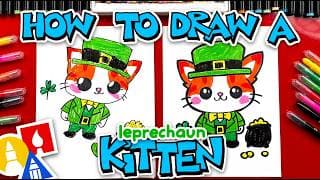 How To Draw The Cutest Leprechaun Kitten