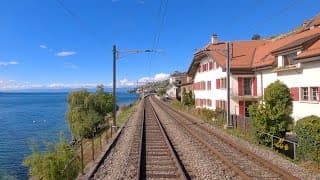 ★ 4K 🇨🇭 St-Triphon - Lausanne - Basel cab ride [10.2021] Swiss Train ride Switzerland